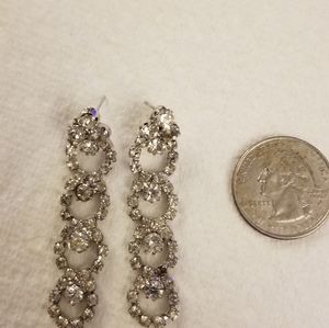 Vintage rhinestone pierced earrings